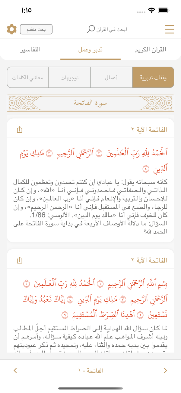 Quran Tadabbur screenshot 3